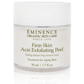 EMINENCE Firm Skin Acai Exfoliating Peel 1.7 OZ bottle and cotton pads