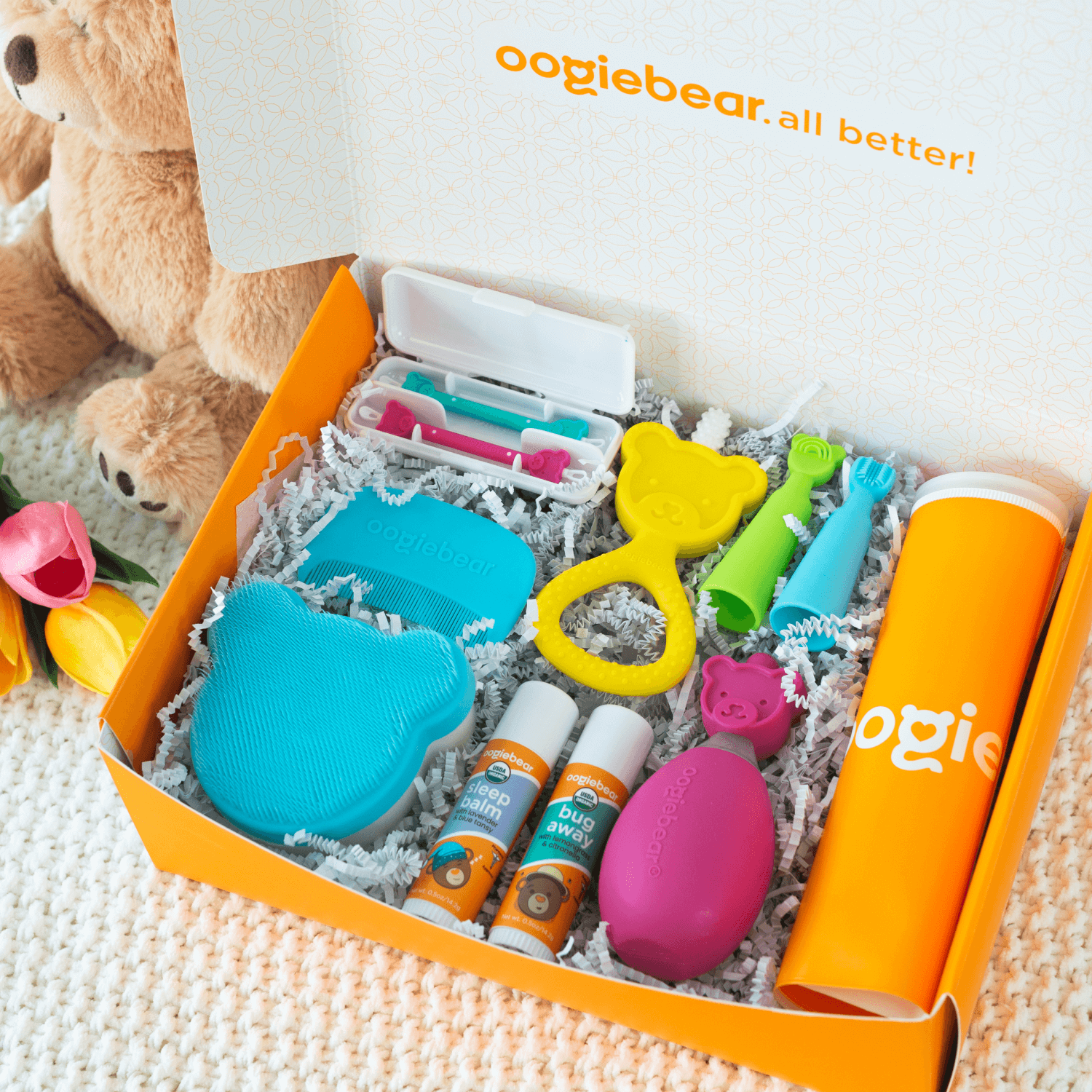 First Year Baby Care Gift Set with Organic Sleep Balm and Bug Away