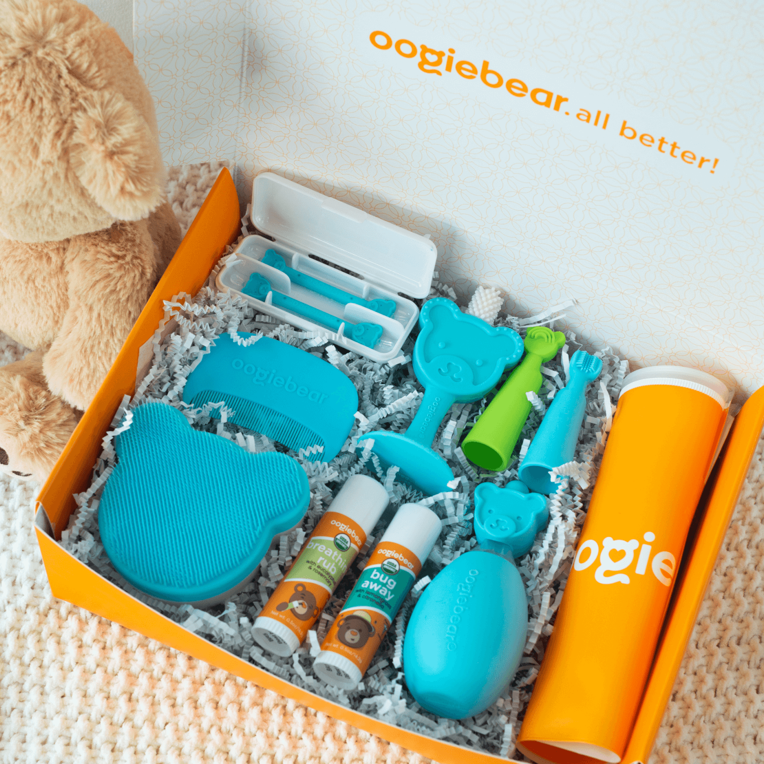 First Year Baby Care Gift Set with Organic Sleep Balm and Bug Away