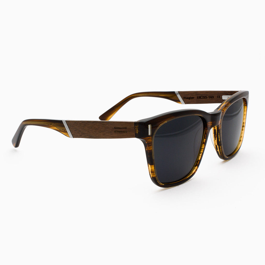 Flagler Acetate & Wood Sunglasses - Modern Unisex Frames