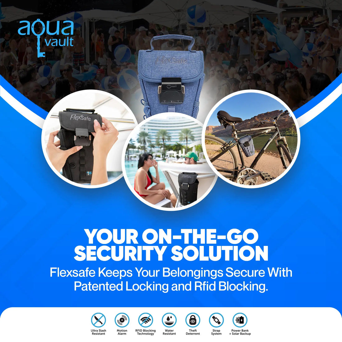 FlexSafe Portable Travel Safe by AquaVault – Best Portable Safe for Travel