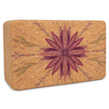 Flight Home cork yoga block in brown and purple