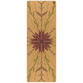 Unity Pro geometric cork yoga mat in brown and green for bohemian style practice