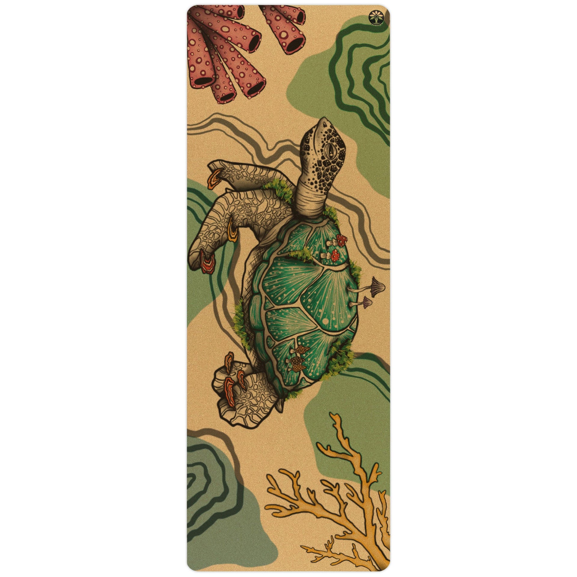 Float On Aura Cork Yoga Mat with fine-grain surface texture for superior grip and joint cushioning