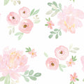 Jocelyn Floral Bohemian Wallpaper in Pink, White, and Sage-Green