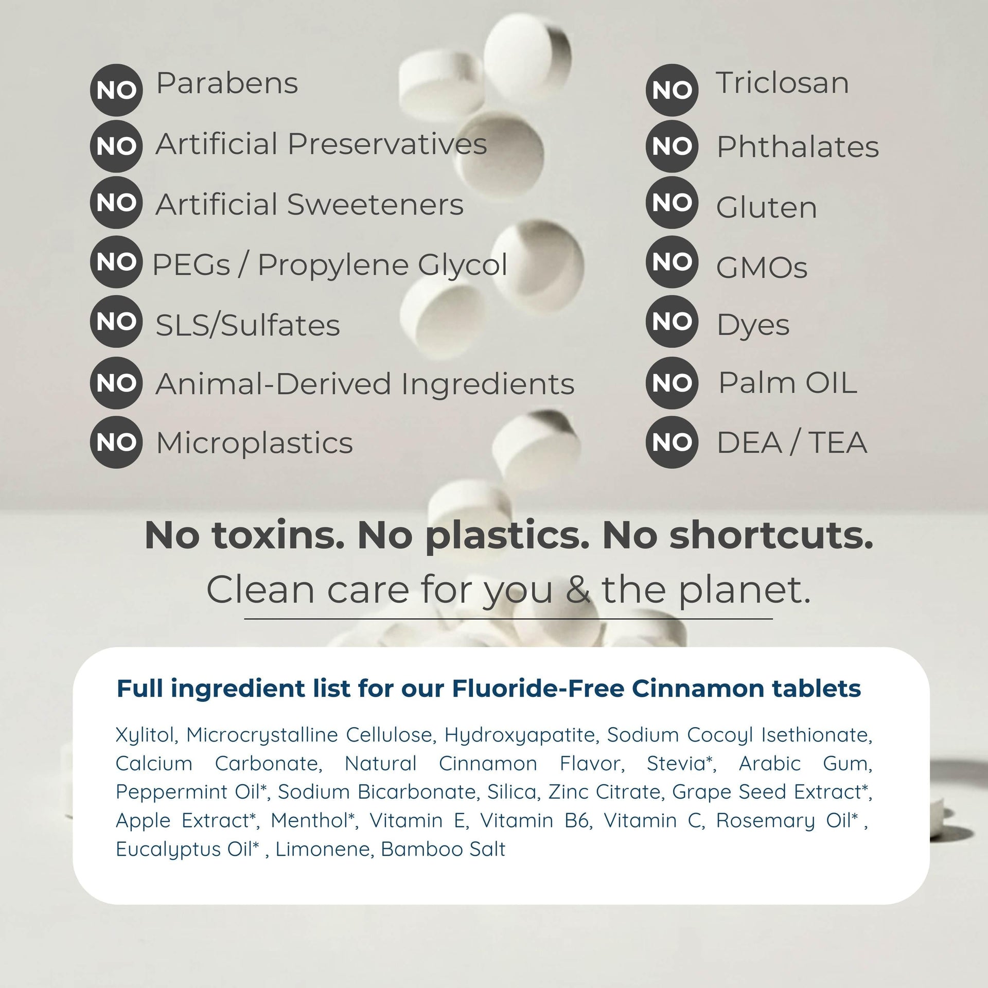 Fluoride-Free Cinnamon Toothpaste Tablets — 1 Month