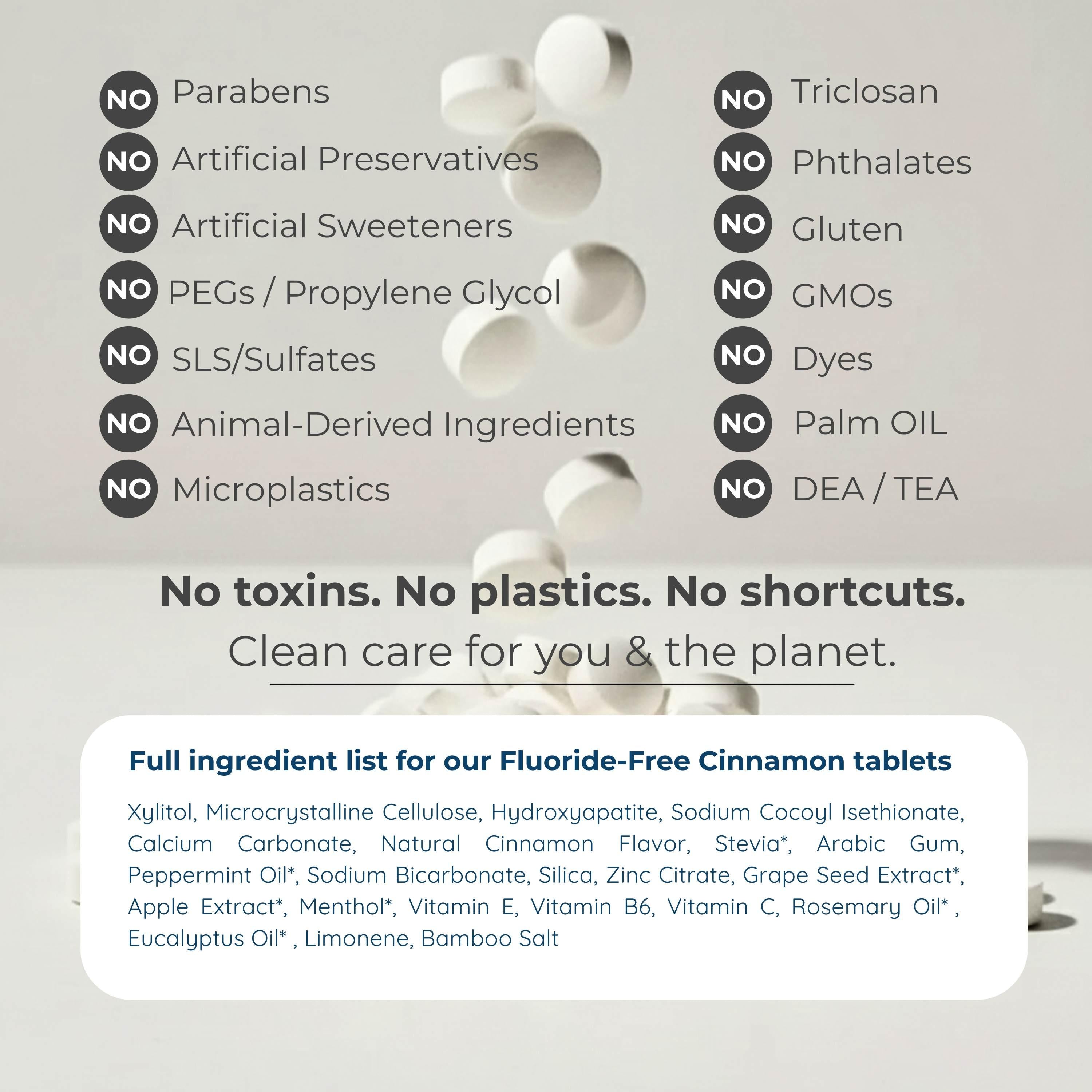 Fluoride-Free Cinnamon Toothpaste Tablets — 1 Month