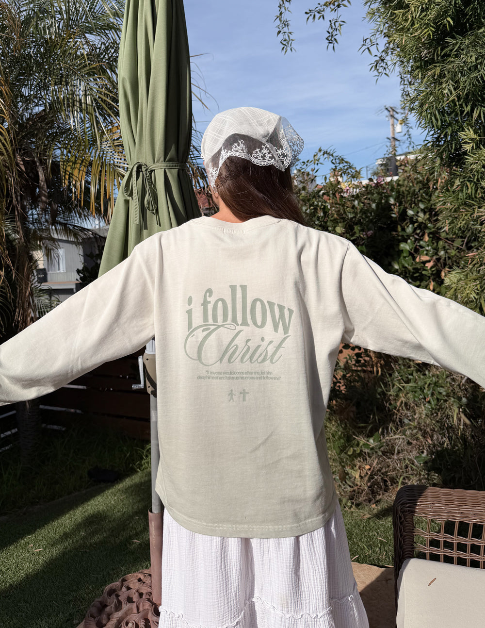Follow Christ Long Sleeve Heavyweight Boxy Fit Graphic Tee