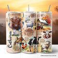 20oz rustic farmhouse style travel tumbler with farm life quote design