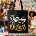 Glam Birthday Queen tote bag for party celebrations and stylish gifting