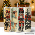 Vintage style Nutcracker and bow themed 20oz personalized holiday tumbler