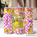 Easy Peasy Lemon Squeezy 20oz Personalized Tumbler with Straw