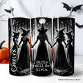 Personalized 20oz spooky witch coven travel tumbler with lid and stainless steel straw