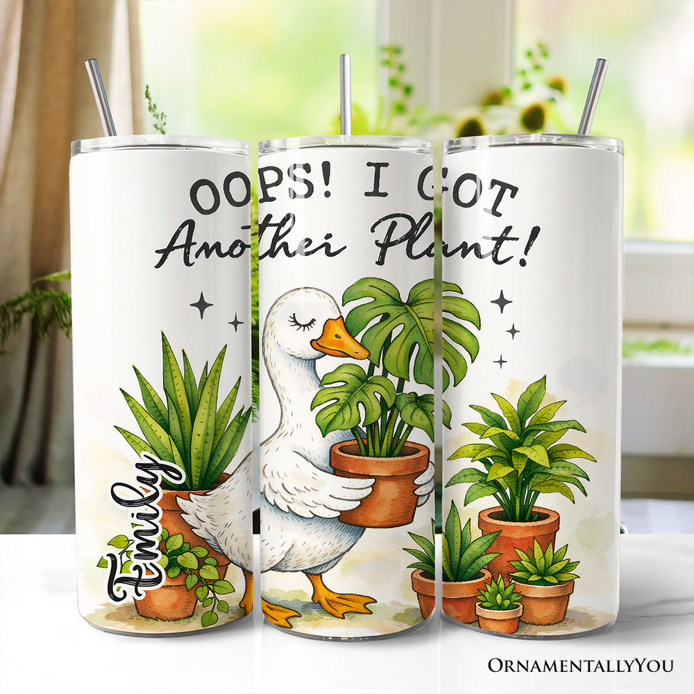 Oops I Got Another Plant 20oz Stainless Steel Tumbler, Botanical