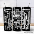 Patriotic 2nd Amendment themed 20oz travel tumbler with lid and straw