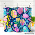 Spring floral painted egg 20oz stainless steel tumbler for Easter