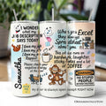 Sarcastic Coworker 20oz Personalized Tumbler With Lid and Stainless Steel Straw, Funny Office Quotes Gift Cup