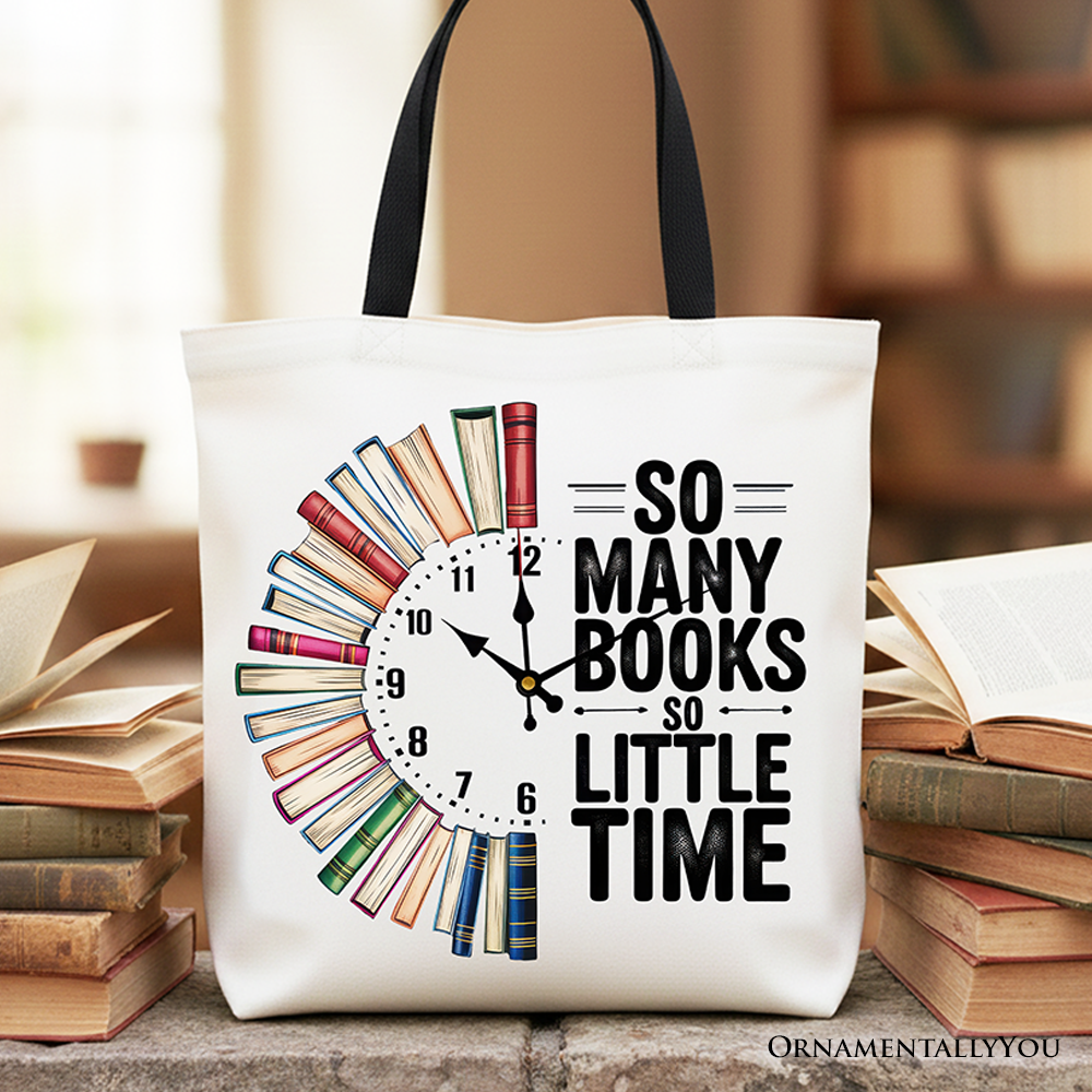So Many Books So Little Time tote bag for book lovers