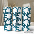 Sparkly Blue Tooth Pattern 20oz Stainless Steel Travel Tumbler