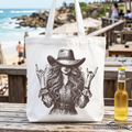 Western Cowgirl Rocker Tote Bag with country-inspired design for rodeo and concerts.