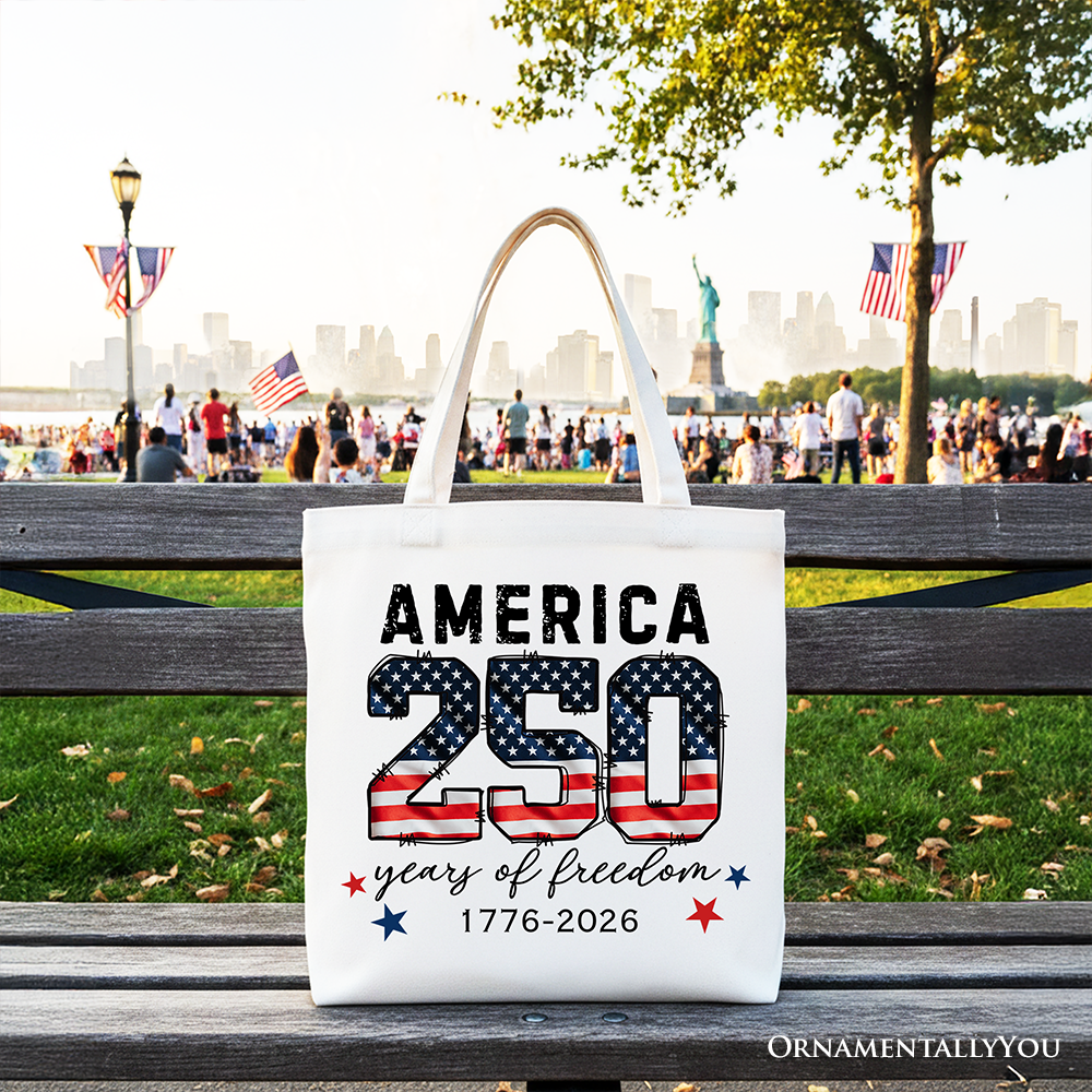 America 250 Years of Freedom Tote Bag - Patriotic 1776 USA Gift
