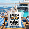 Birthday Cruise Squad Tote Bag, Coastal Vacation Shopper for Women