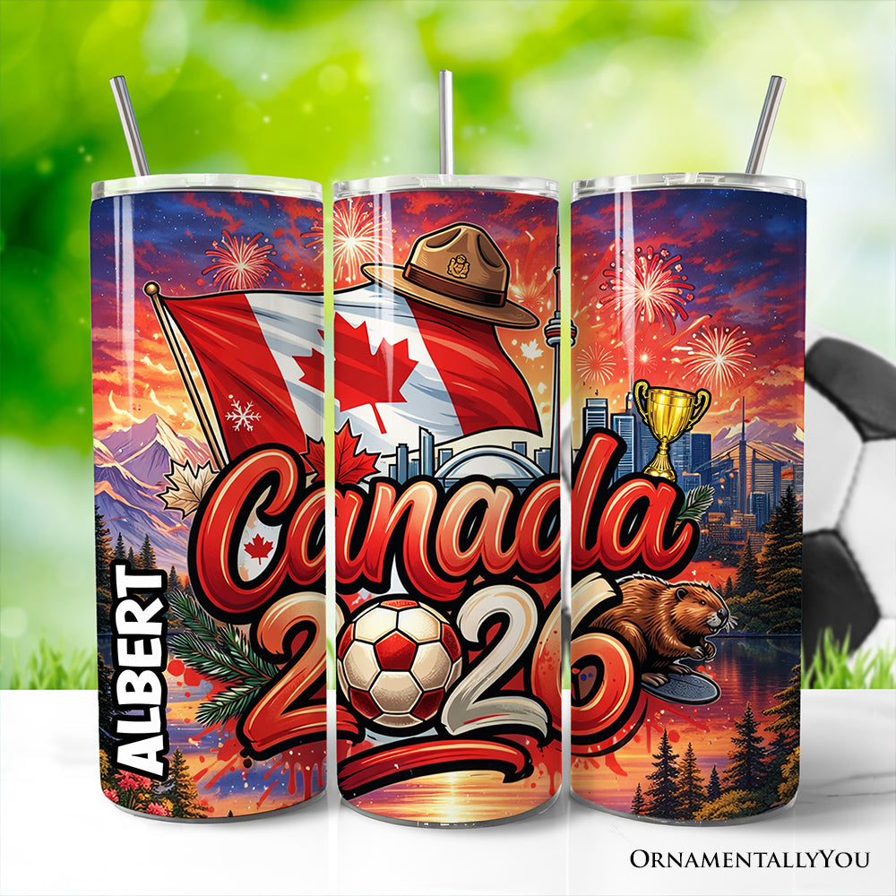 Canada 2026 Soccer Global Championship 20oz Stainless Steel Tumbler