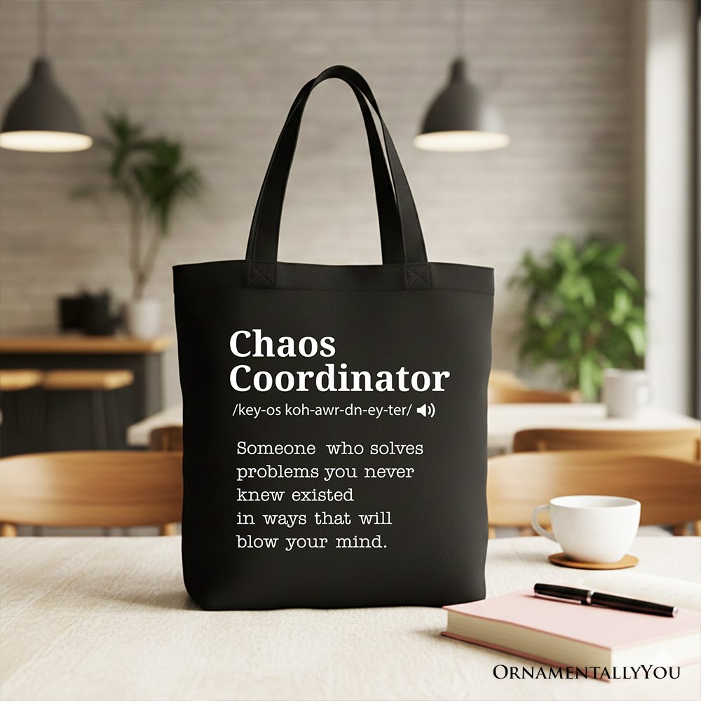 Chaos Coordinator Canvas Tote Bag – Funny Gift for Busy Moms