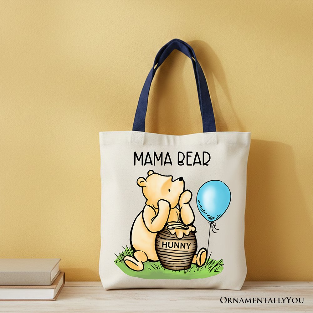 Winnie-the-Pooh Mama Bear Canvas Tote Bag Whimsical Gift