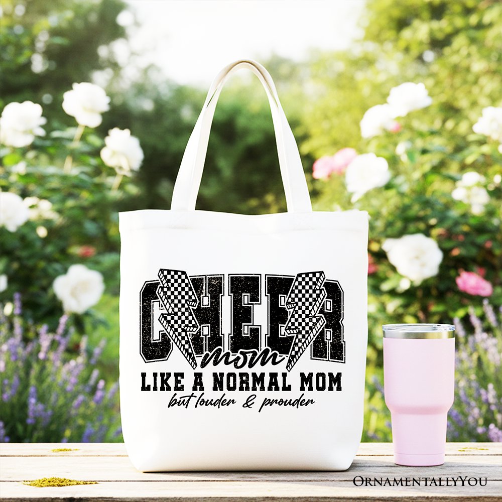Cheer Mom Retro Canvas Tote Bag - Sporty Shoulder Shopper