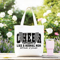 Cheer Mom Retro Canvas Tote Bag - Sporty Shoulder Shopper