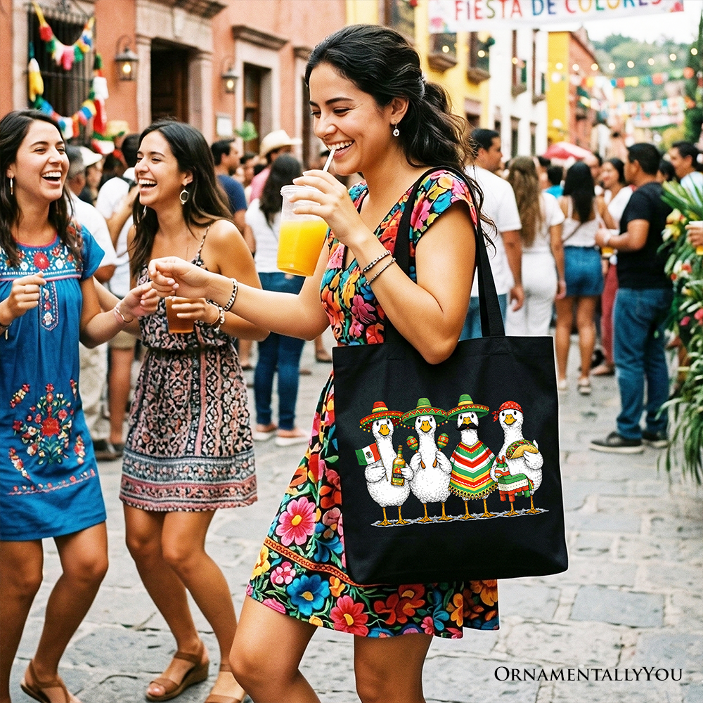 Cinco De Mayo Goose Mexican Tote Bag, Funny Fiesta Gift