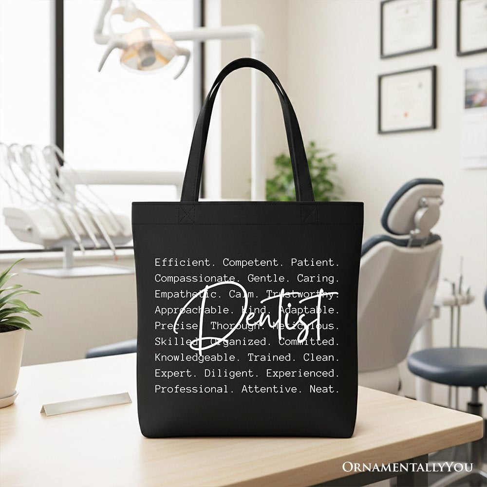 Dentist Definition Canvas Tote Bag Dental Appreciation Gift
