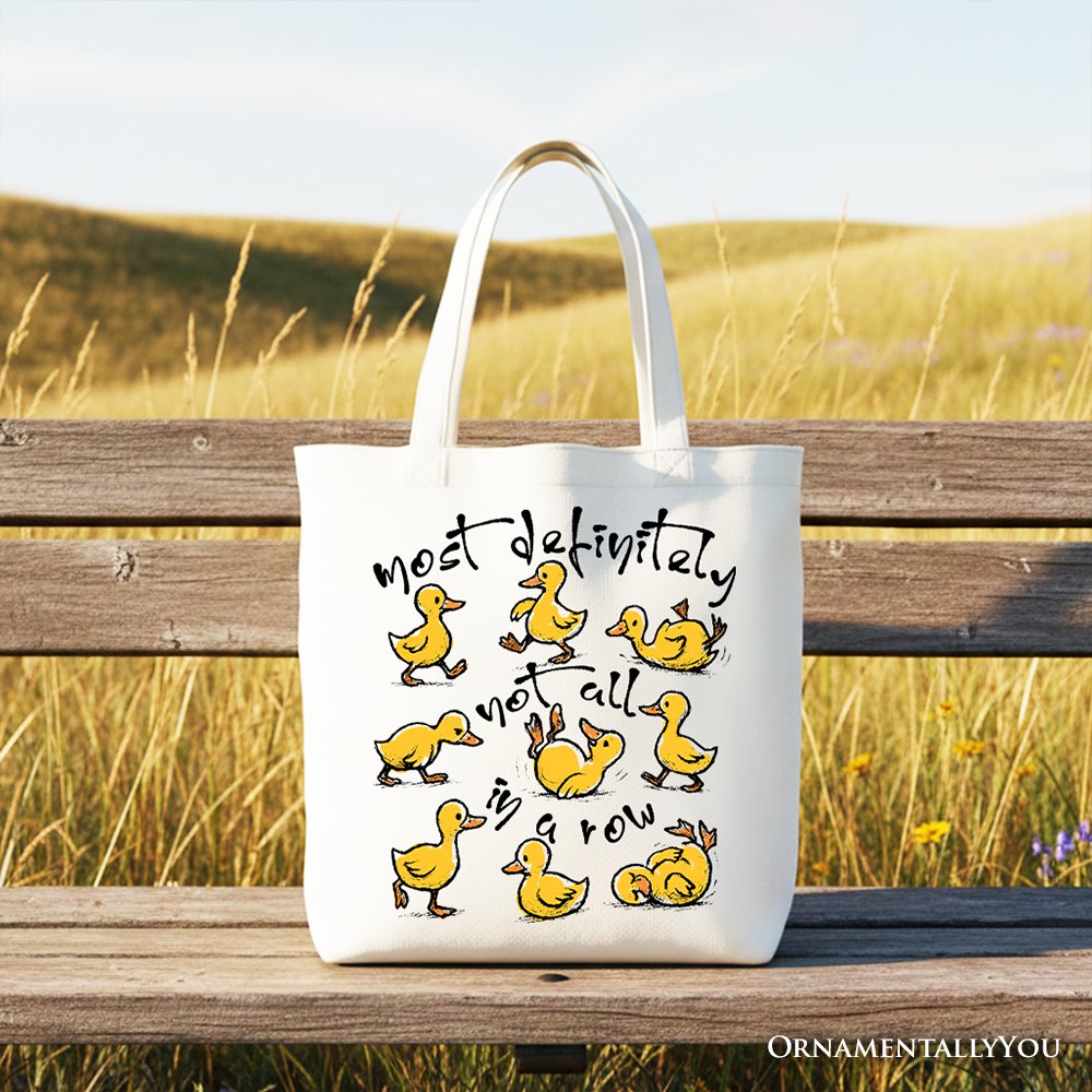 Funny Ducks Sarcastic Canvas Tote Bag Whimsical Gift Shopper