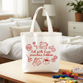 Granny Era Sewing Knitting Tote Bag Funny Grandma Hobbies Shopper