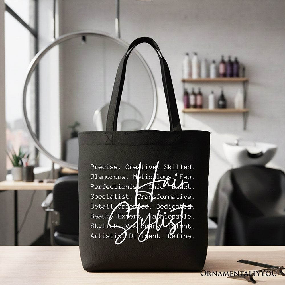 Hair Stylist Definition Cotton Canvas Tote Bag, Minimalist Gift