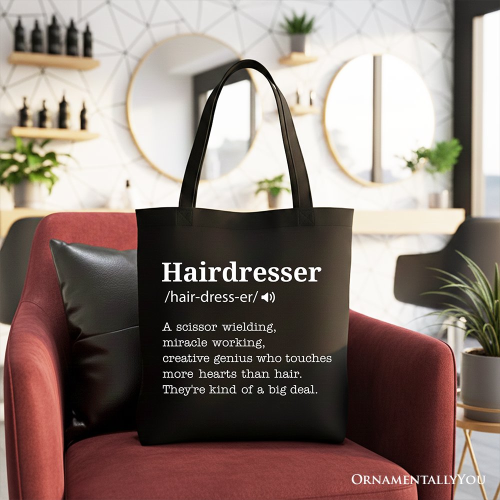 Hairdresser Definition Canvas Tote Bag – Creative Stylist Gift