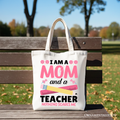 Mom and Teacher Tote Bag, Empowering School Shopper for Brave Mothers