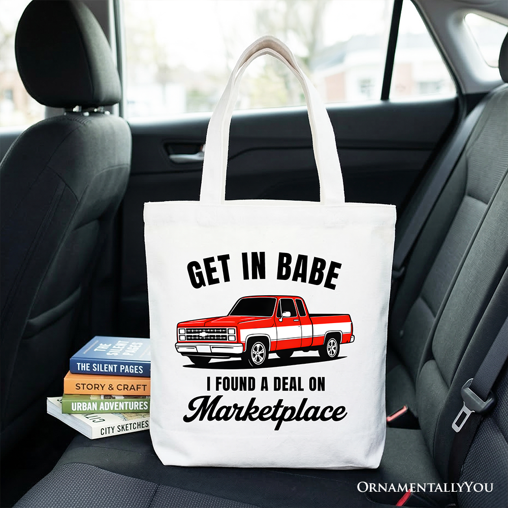 I Found A Deal On Marketplace Tote Bag Funny Red Truck Shopper