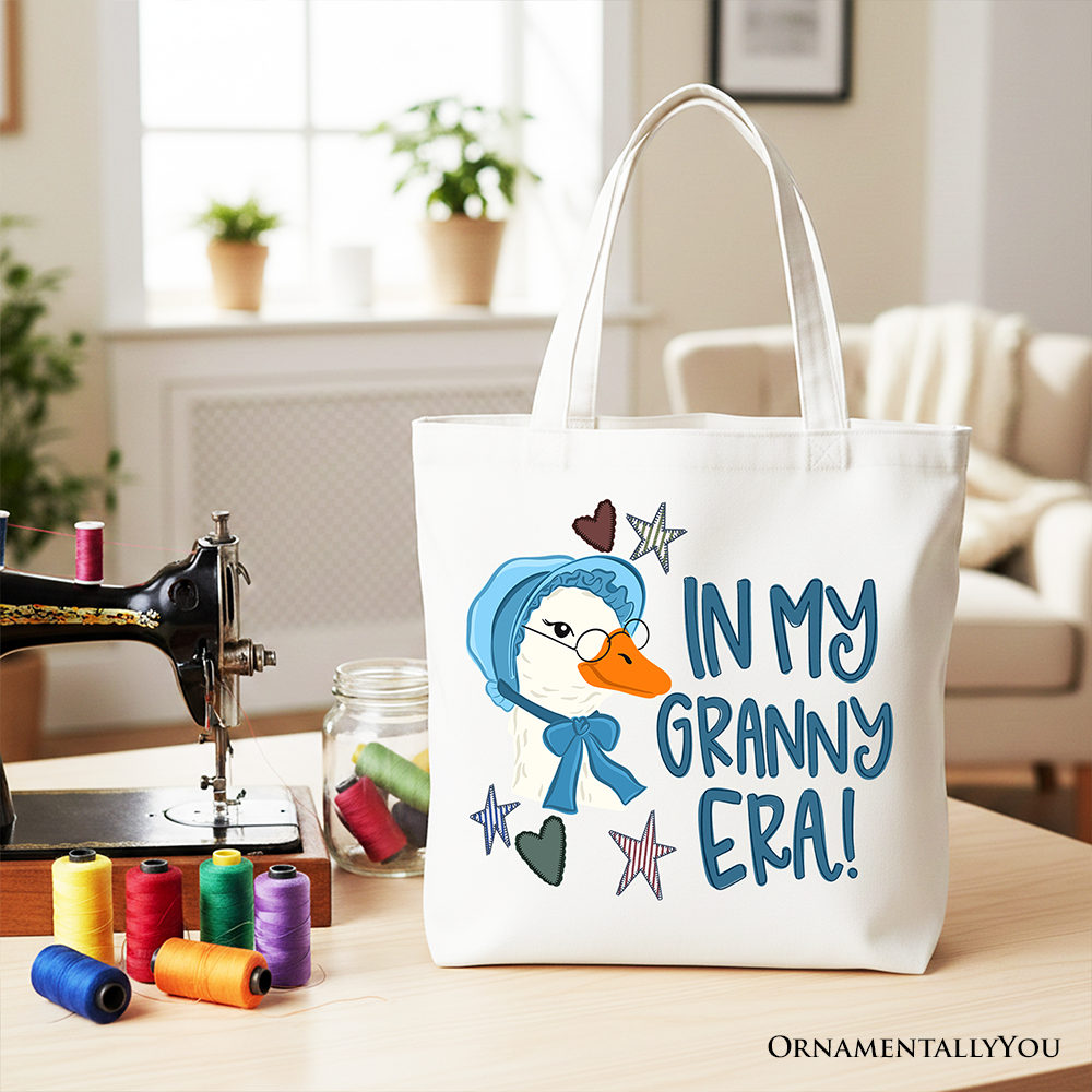 In My Granny Era Goose Tote Bag, Funny Grandma Gift Shopper