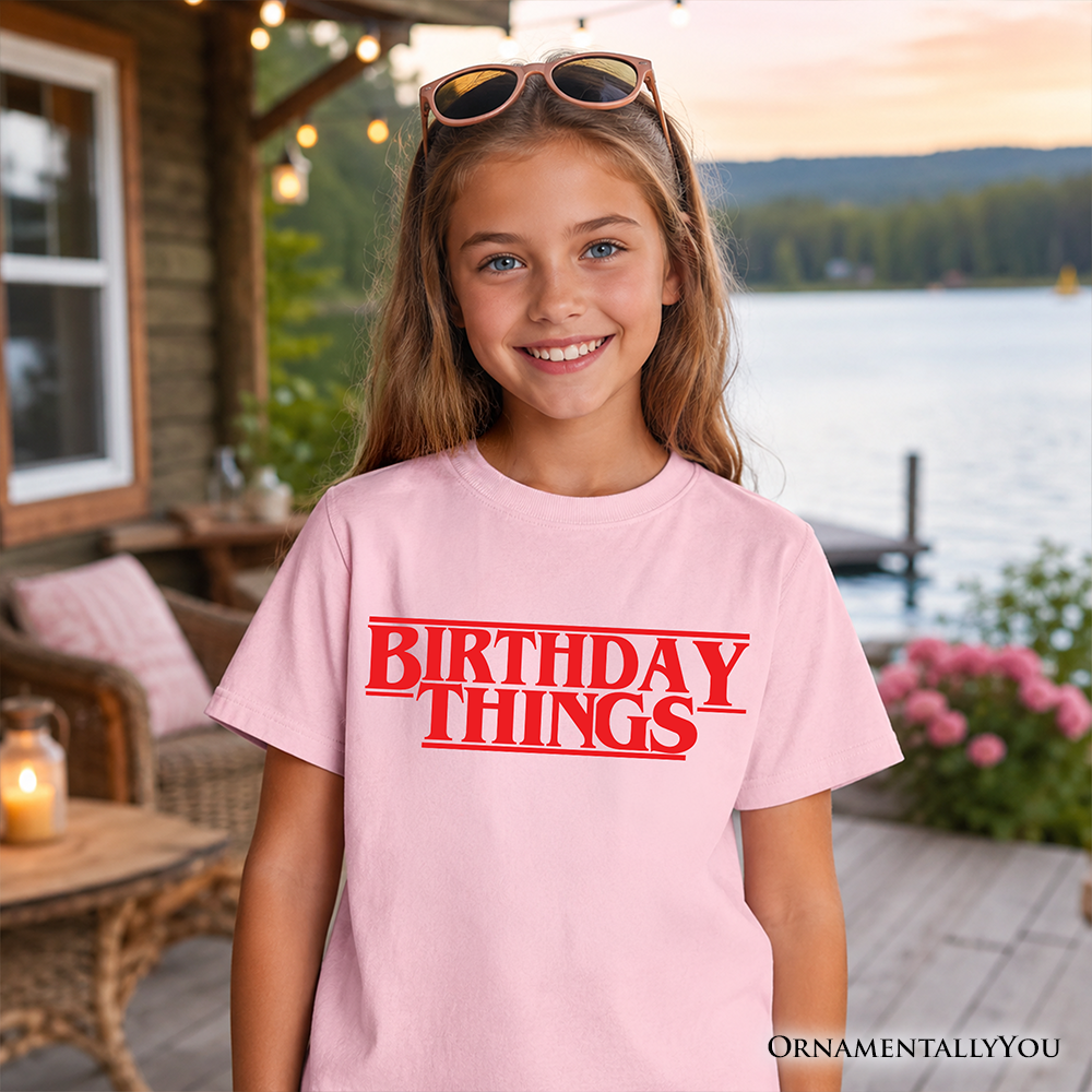 Retro Birthday Things Horror Theme T-Shirt Party Tee
