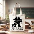 Pi 3.14 Pirate Tote Bag, Funny Math Pun Pi Day Gift Shopper