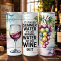 Summer Water Is Wine 20oz personalized stainless steel tumbler with straw