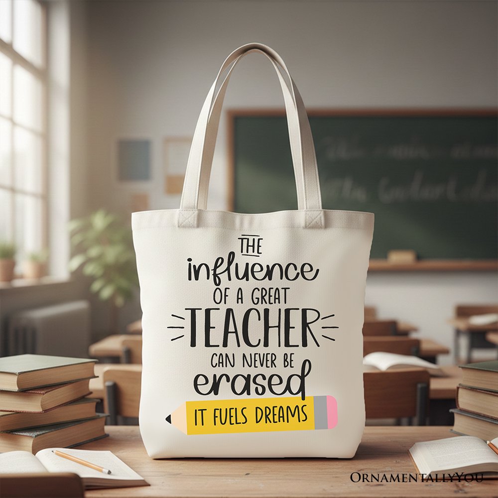 Great Teacher Appreciation Cotton Tote Bag - Educator Gift