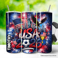 USA 2026 Soccer Cup 20oz Stainless Steel Travel Tumbler with Straw