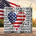 USA 250 Heart patriotic design stainless steel tumbler with straw
