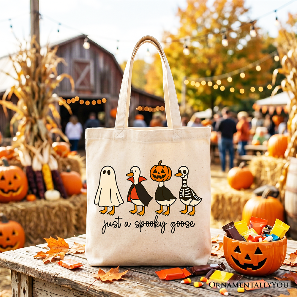 Spooky Goose Tote Bag – Funny Halloween Costume Graphic Shopper