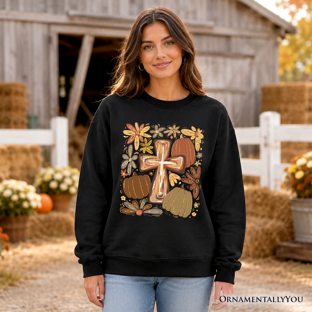Fall Blessings Sweatshirt, Autumn Christian Faith Sweater