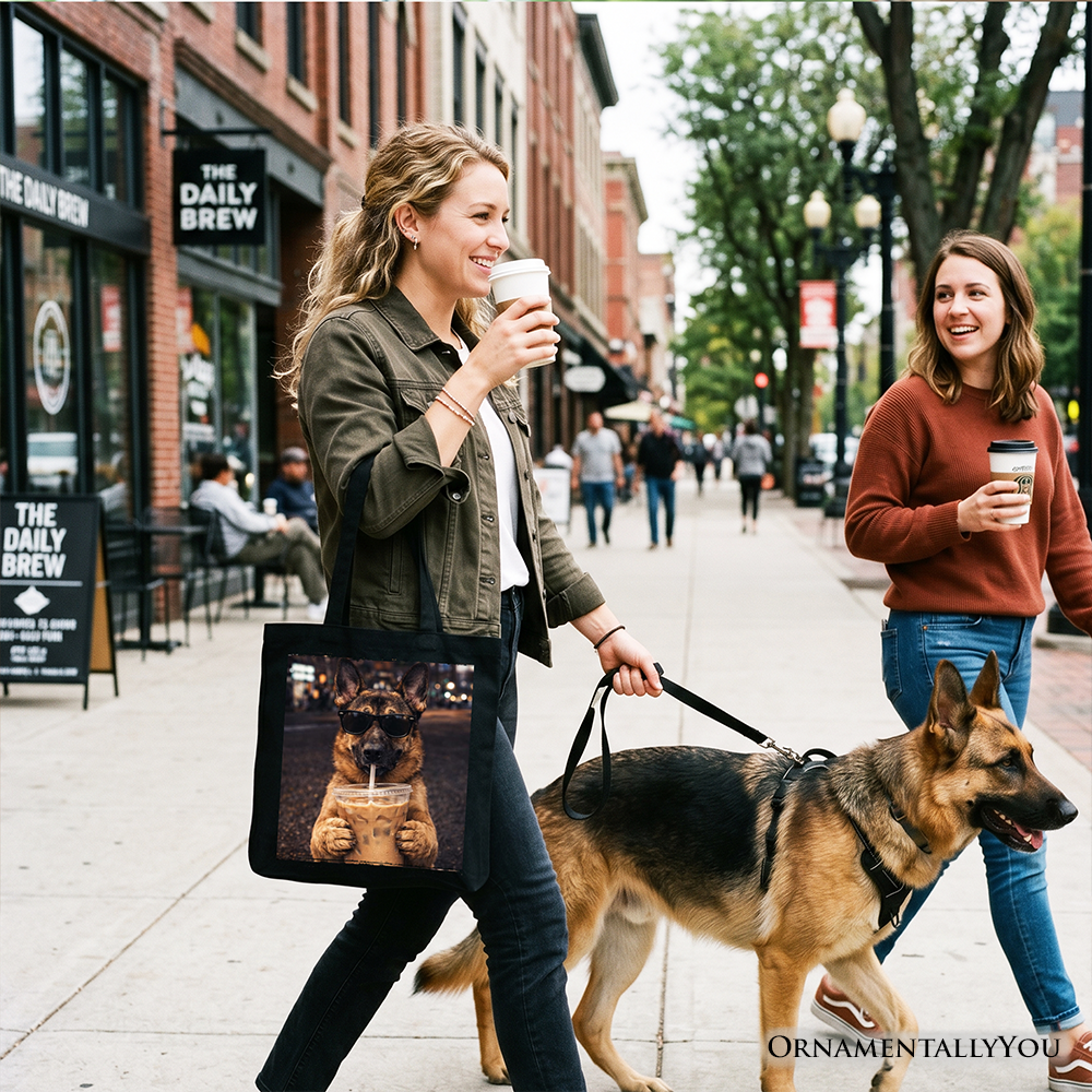 German Shepherd Coffee Tote Bag - Funny GSD Dog Lover Gift