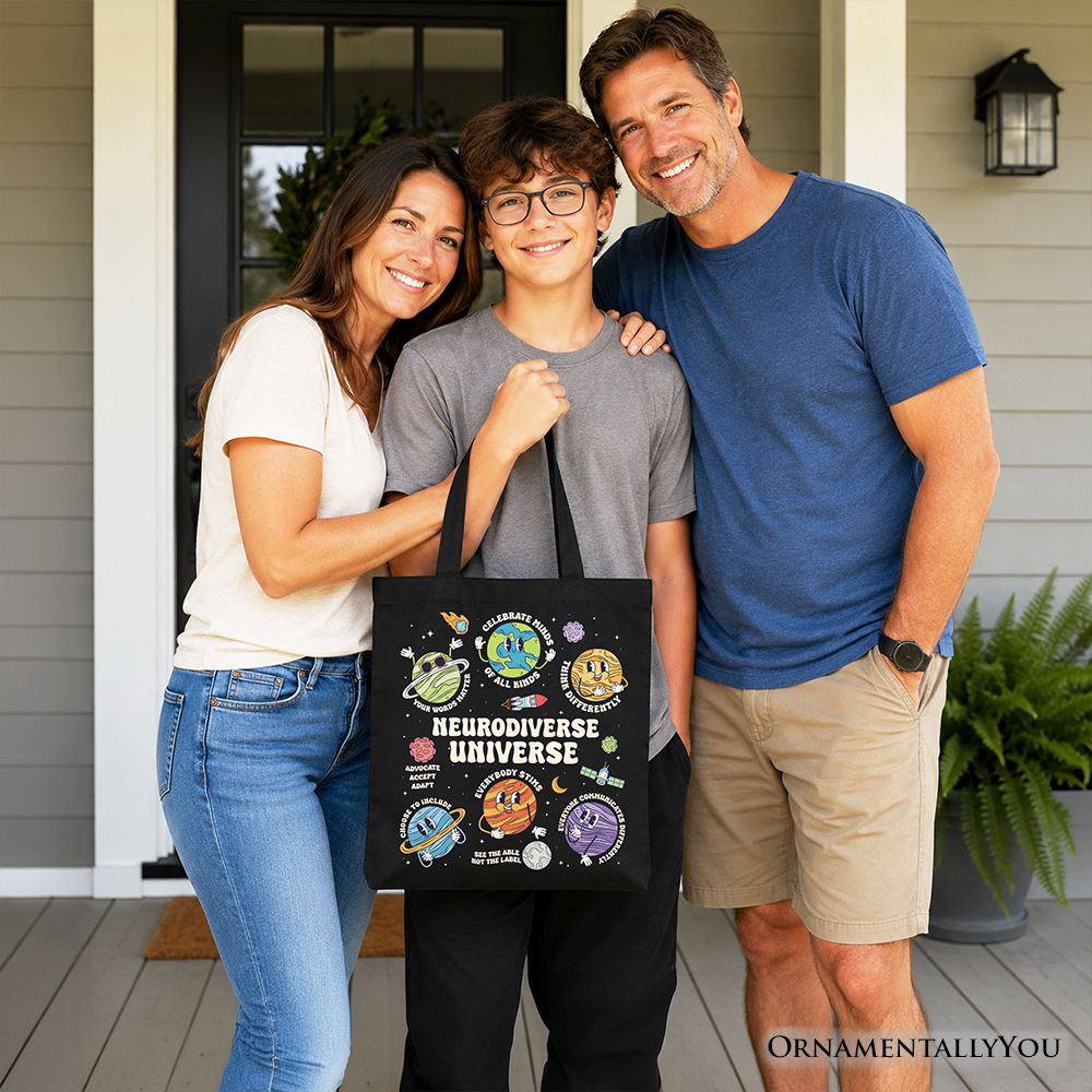 Neurodiverse Universe Autism Awareness Tote, Colorful Gift